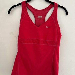 Women's Nike Small Red Tank Top with Built in Shelf Bra Size Small S